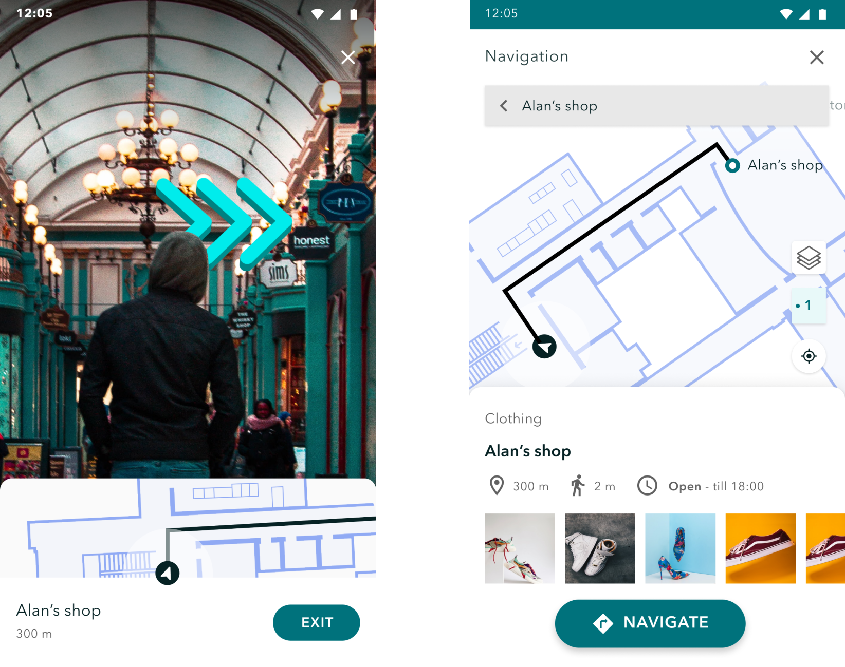 Vera Virtual Concierge - Wayfinding mockup
