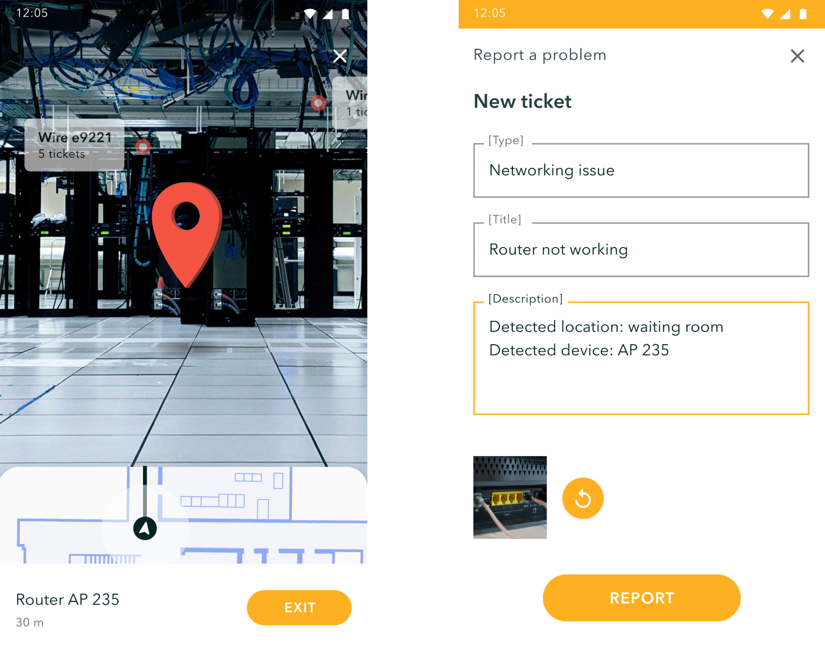 Vera Maintenance Manager - Ticketing mockup