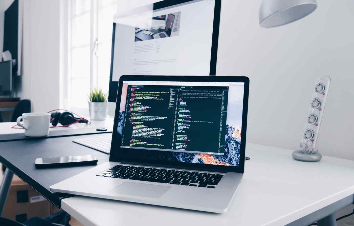 Laptop on a desk