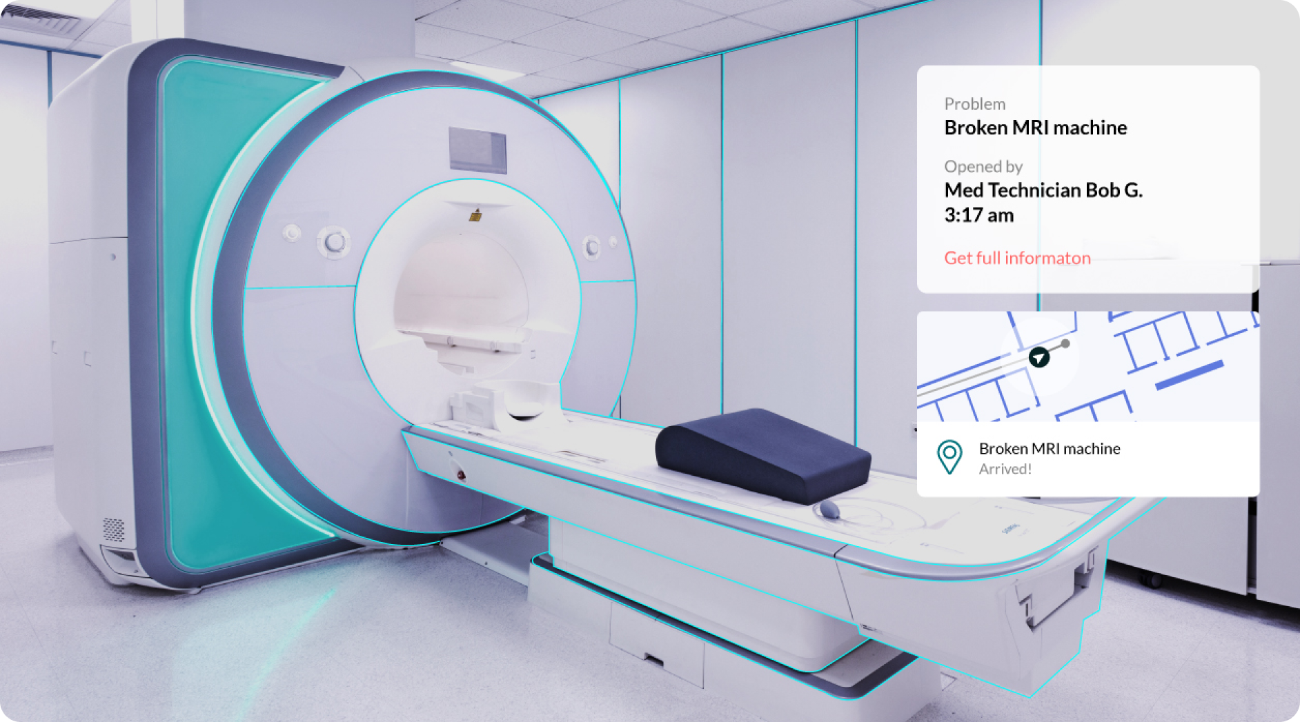 Ticketing overlay on a CT scanner. 